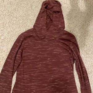 Maroon Nike Dri-Fit Hooded Long Sleeve shirt